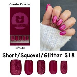 Creative Caterina Pink Glitter Press-On Nails